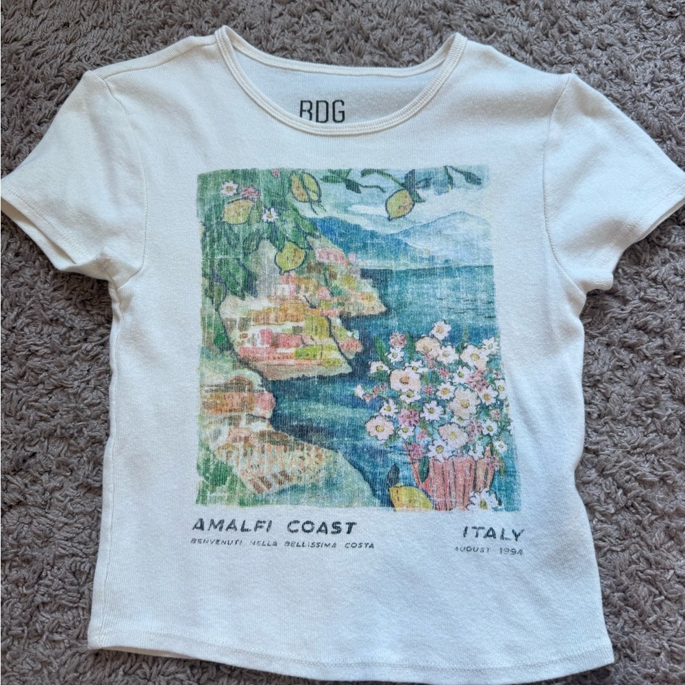 Amalfi Coast Graphic Tee - White